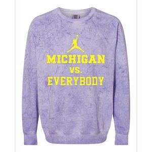 Michigan vs Everyone Everybody Quotes  Colorblast Crewneck Sweatshirt