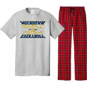 Michigan Versus Everybody Sports College Football Fan Pajama Set