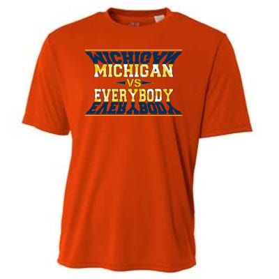 Michigan Versus Everybody Sports College Football Fan Cooling Performance Crew T-Shirt