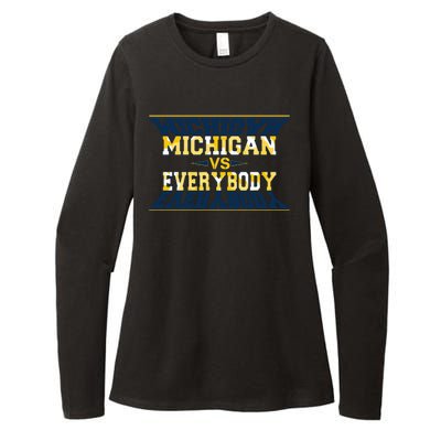 Michigan Versus Everybody Sports College Football Fan Womens CVC Long Sleeve Shirt