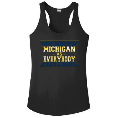 Michigan Versus Everybody Sports College Football Fan Ladies PosiCharge Competitor Racerback Tank