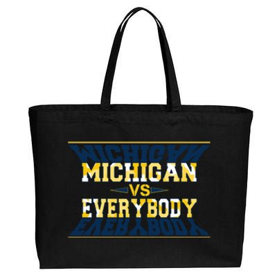 Michigan Versus Everybody Sports College Football Fan Cotton Canvas Jumbo Tote