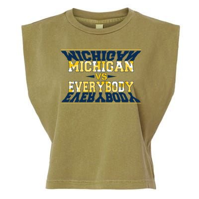 Michigan Versus Everybody Sports College Football Fan Garment-Dyed Women's Muscle Tee