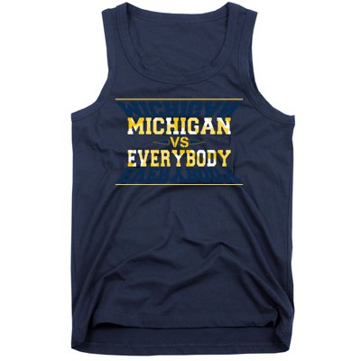 Michigan Versus Everybody Sports College Football Fan Tank Top