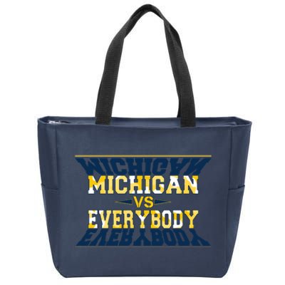 Michigan Versus Everybody Sports College Football Fan Zip Tote Bag