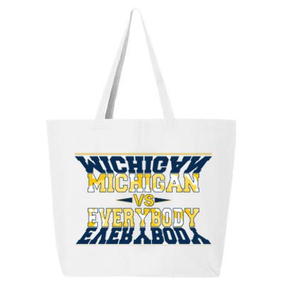 Michigan Versus Everybody Sports College Football Fan 25L Jumbo Tote