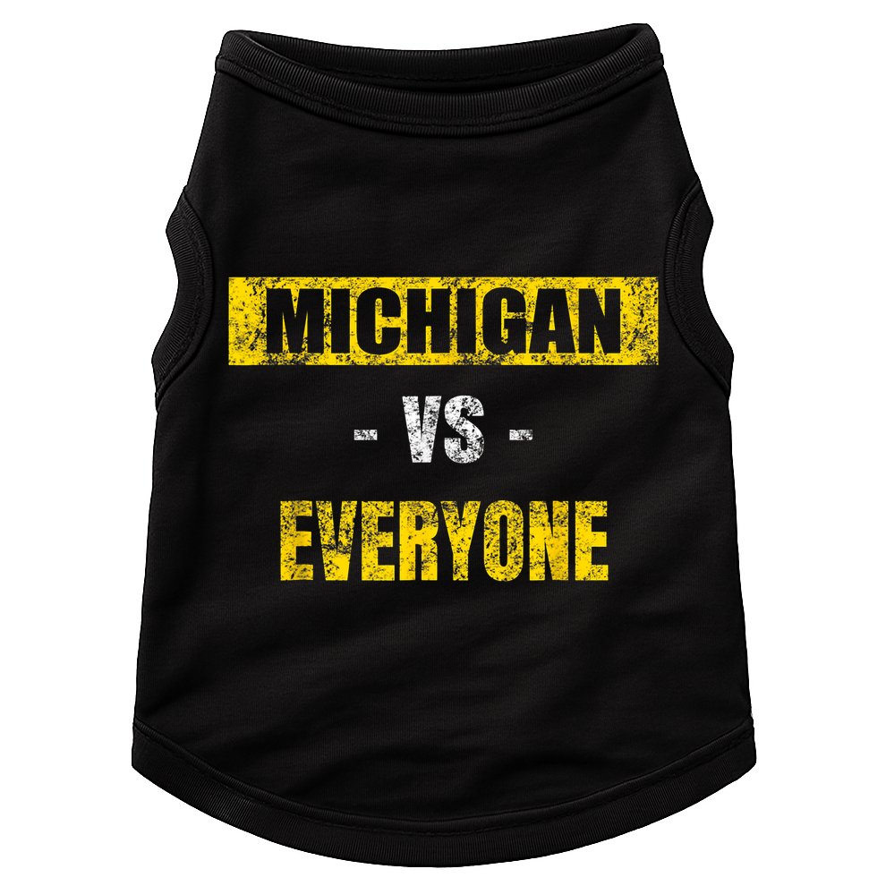 Michigan Vs. Everyone Vintage Michigan Revenge Tour Doggie Tank