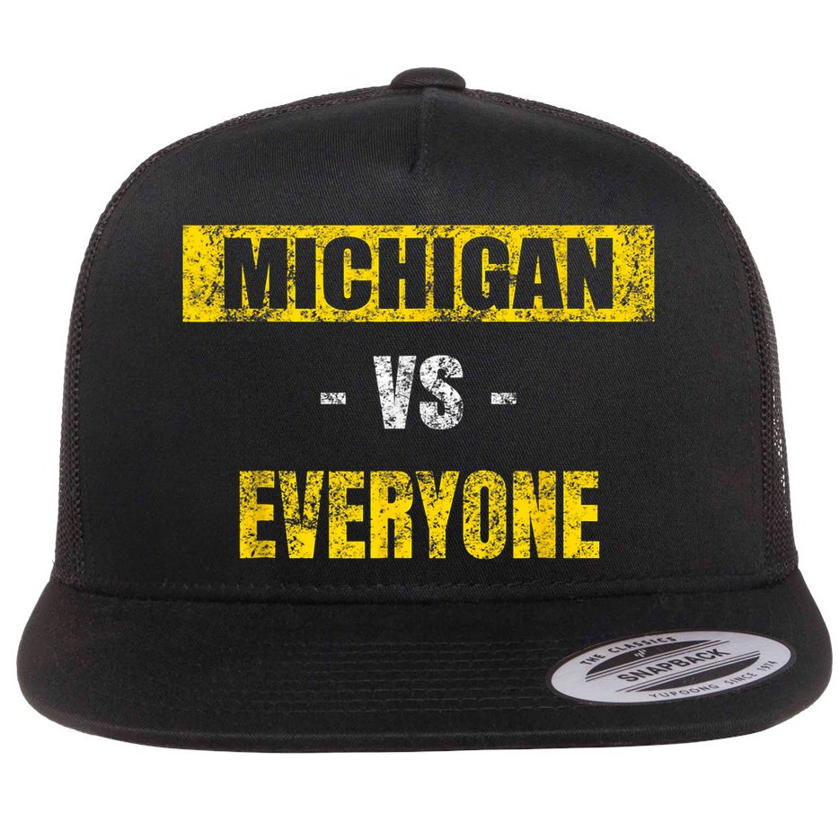 Michigan Vs. Everyone Vintage Michigan Revenge Tour Flat Bill Trucker Hat