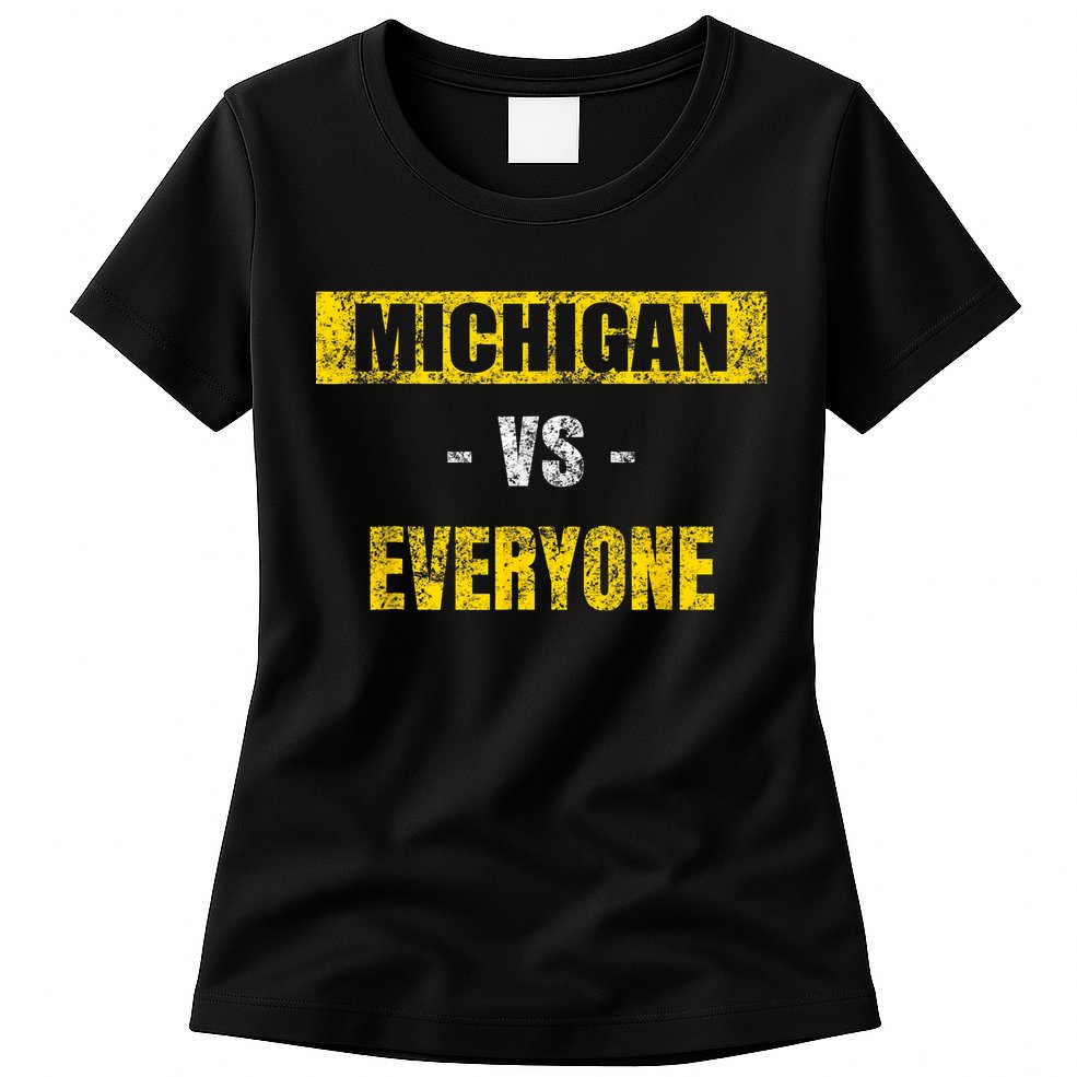 Michigan Vs. Everyone Vintage Michigan Revenge Tour Womens T-Shirt
