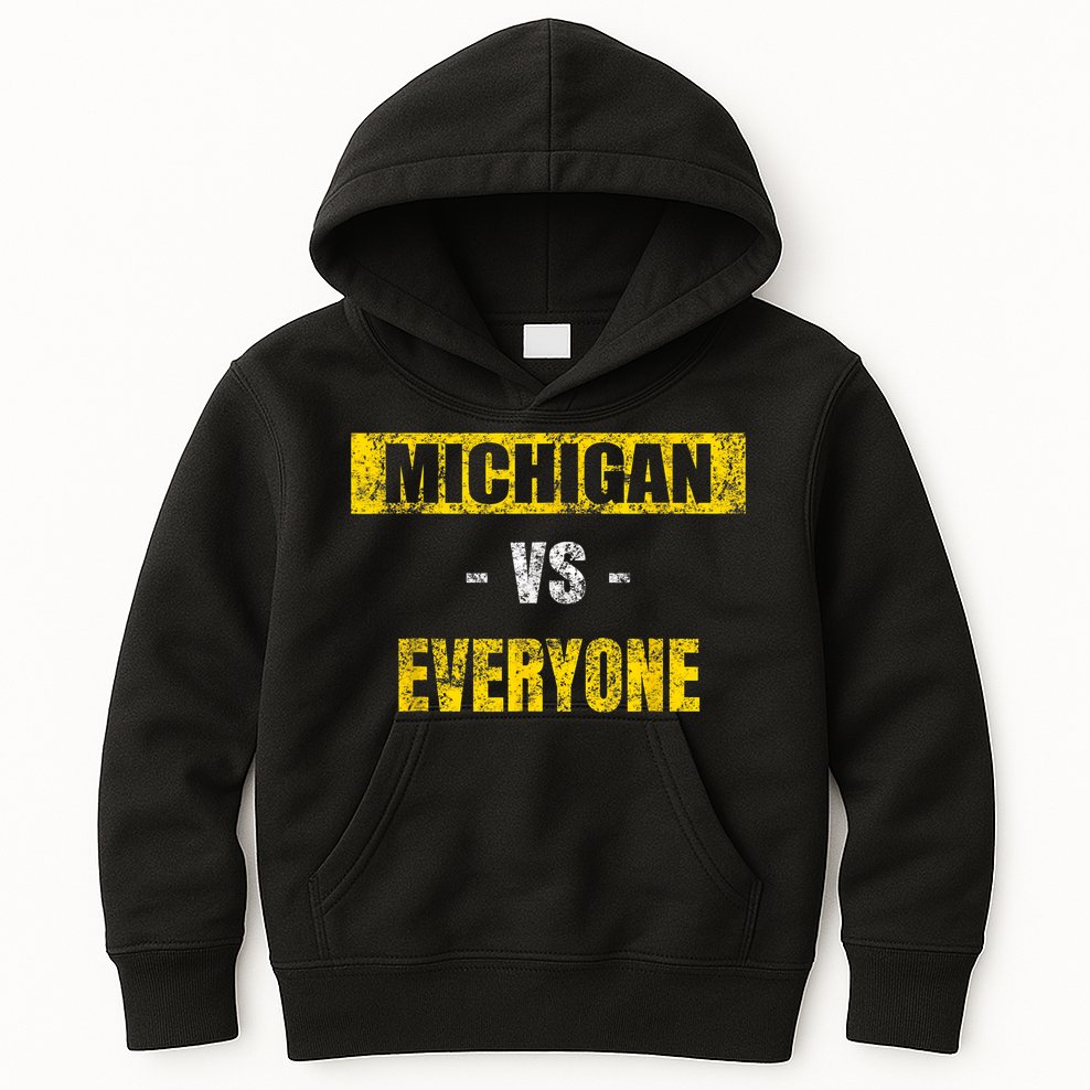 Michigan Vs. Everyone Vintage Michigan Revenge Tour Kids Hoodie