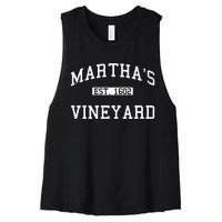 Martha's Vineyard Est 1602 Women's Racerback Cropped Tank