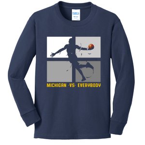 Michigan Vs. Everybody Kids Long Sleeve Shirt