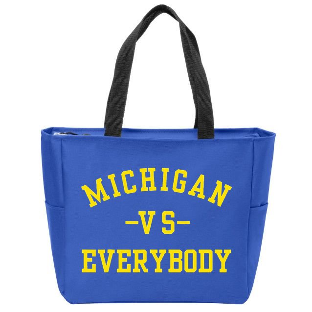 Michigan vs Everyone Everybody  Zip Tote Bag
