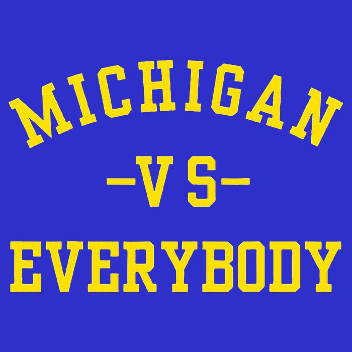 Michigan vs Everyone Everybody  Zip Tote Bag