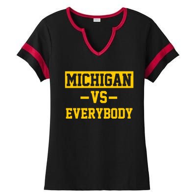 Michigan Vs Everybody Ladies Halftime Notch Neck Tee