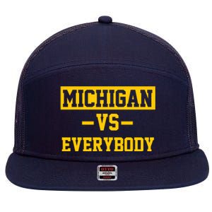 Michigan Vs Everybody 7 Panel Mesh Trucker Snapback Hat