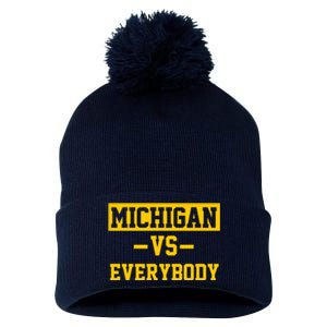 Michigan Vs Everybody Pom Pom 12in Knit Beanie