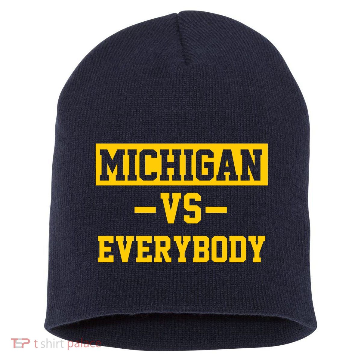 Michigan Vs Everybody Short Acrylic Beanie