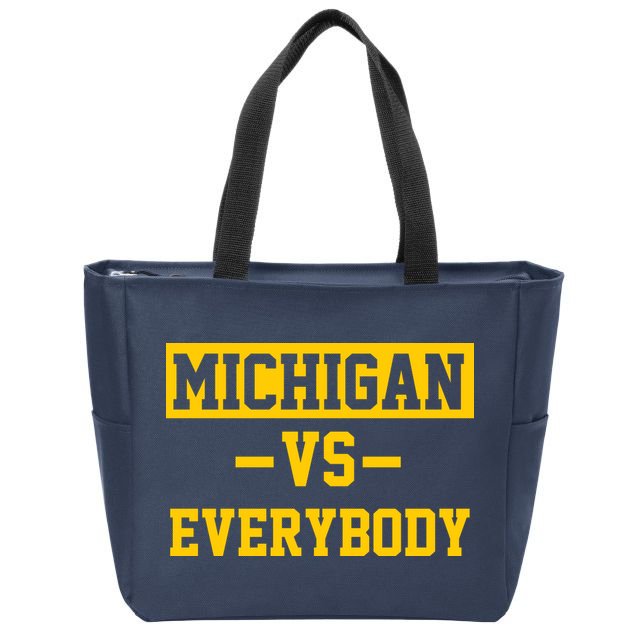 Michigan Vs Everybody Zip Tote Bag