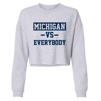 Michigan Vs Everybody Cropped Pullover Crew