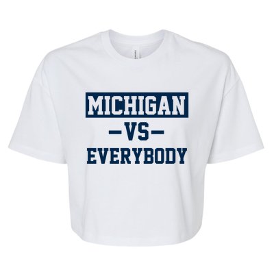 Michigan Vs Everybody Bella+Canvas Jersey Crop Tee