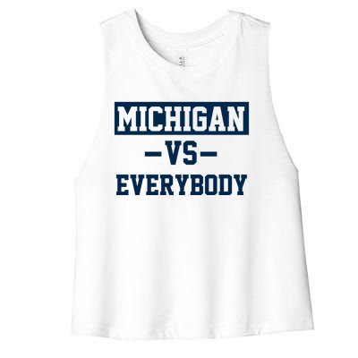 Michigan Vs Everybody Women's Racerback Cropped Tank