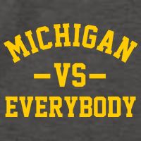 Michigan Vs Everyone Everybody Quote Vector Backpack