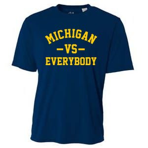 Michigan Vs Everyone Everybody Quote Cooling Performance Crew T-Shirt