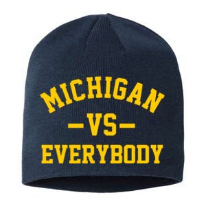 Michigan Vs Everyone Everybody Quote Sustainable Beanie