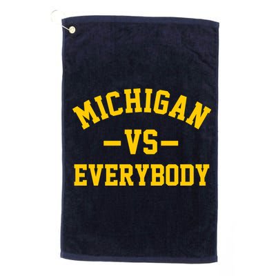 Michigan Vs Everyone Everybody Quote Golf Towel