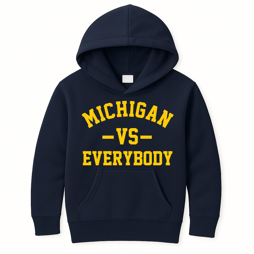 Michigan Vs Everyone Everybody Quote Kids Hoodie