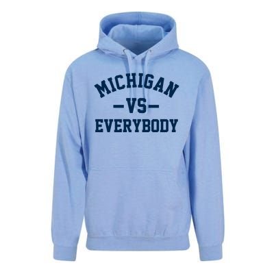 Michigan Vs Everyone Everybody Quote Unisex Surf Hoodie