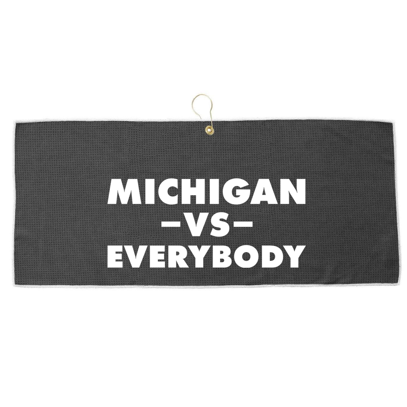 Michigan Versus Everybody Large Microfiber Waffle Golf Towel