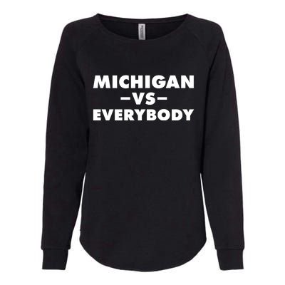 Michigan Versus Everybody Womens California Wash Sweatshirt