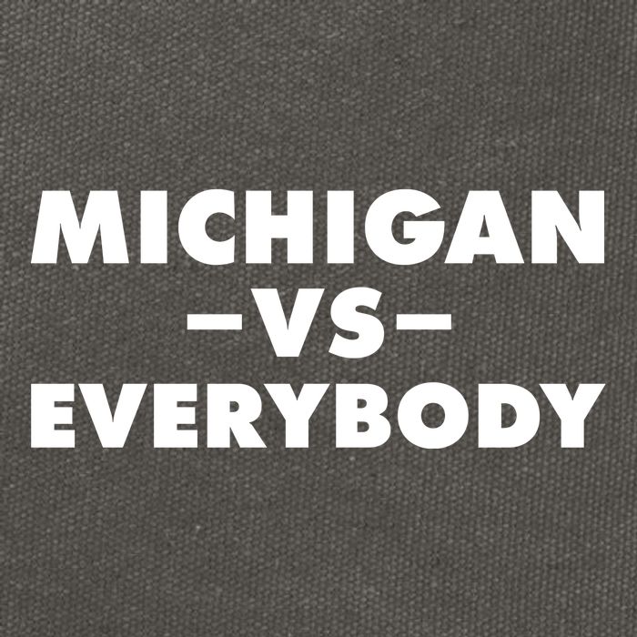 Michigan Versus Everybody Cotton Canvas Backpack