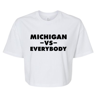 Michigan Versus Everybody Bella+Canvas Jersey Crop Tee