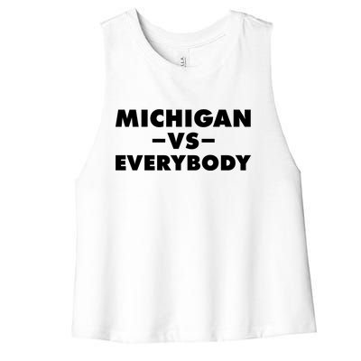 Michigan Versus Everybody Women's Racerback Cropped Tank