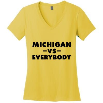 Michigan Versus Everybody Women's V-Neck T-Shirt