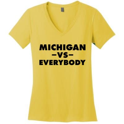 Michigan Versus Everybody Women's V-Neck T-Shirt