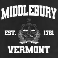 Middlebury Vermont Est 1761 Varsity Logo 7 Panel Mesh Trucker Snapback Hat