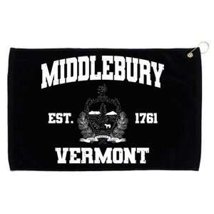 Middlebury Vermont Est 1761 Varsity Logo Grommeted Golf Towel