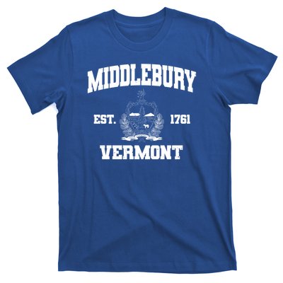 Middlebury Vermont Est 1761 Varsity Logo T-Shirt