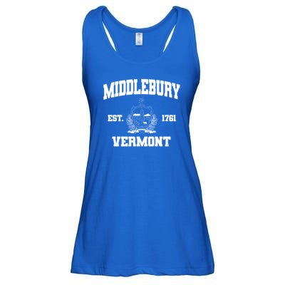 Middlebury Vermont Est 1761 Varsity Logo Ladies Essential Flowy Tank