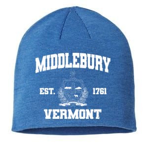 Middlebury Vermont Est 1761 Varsity Logo Sustainable Beanie