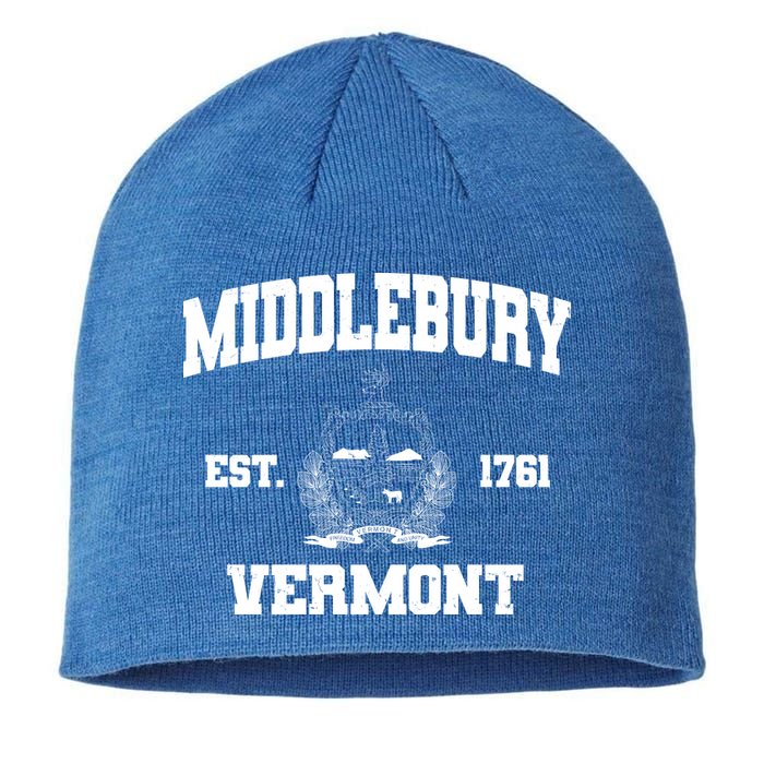 Middlebury Vermont Est 1761 Varsity Logo Sustainable Beanie