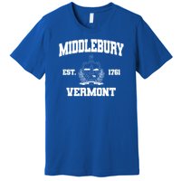 Middlebury Vermont Est 1761 Varsity Logo Premium T-Shirt