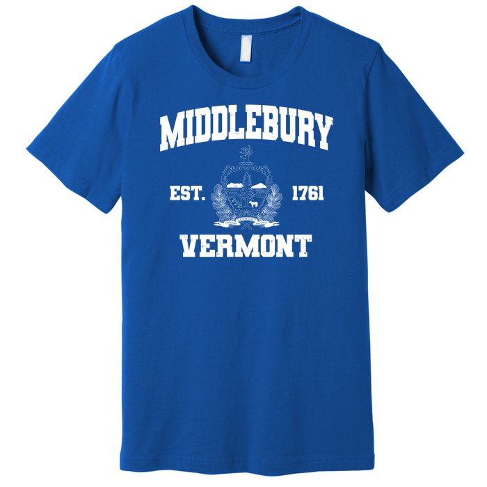 Middlebury Vermont Est 1761 Varsity Logo Premium T-Shirt