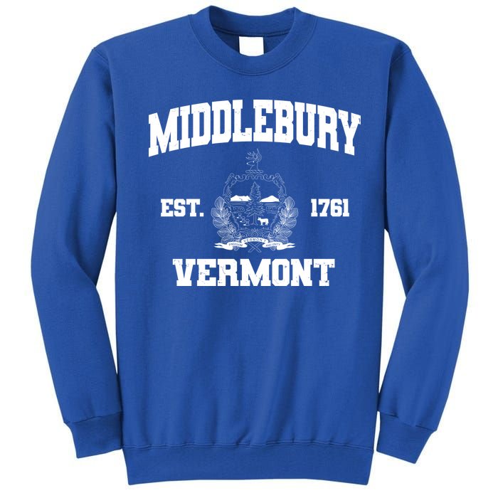 Middlebury Vermont Est 1761 Varsity Logo Tall Sweatshirt