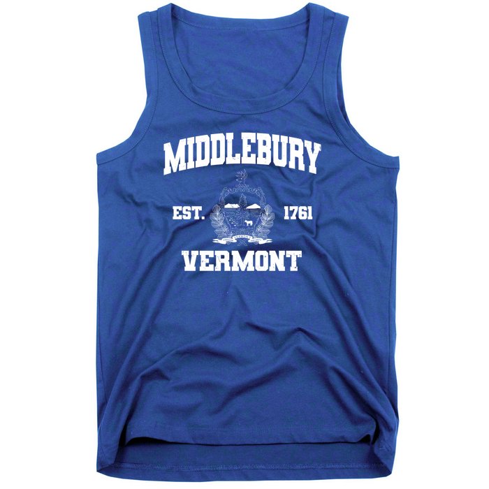 Middlebury Vermont Est 1761 Varsity Logo Tank Top