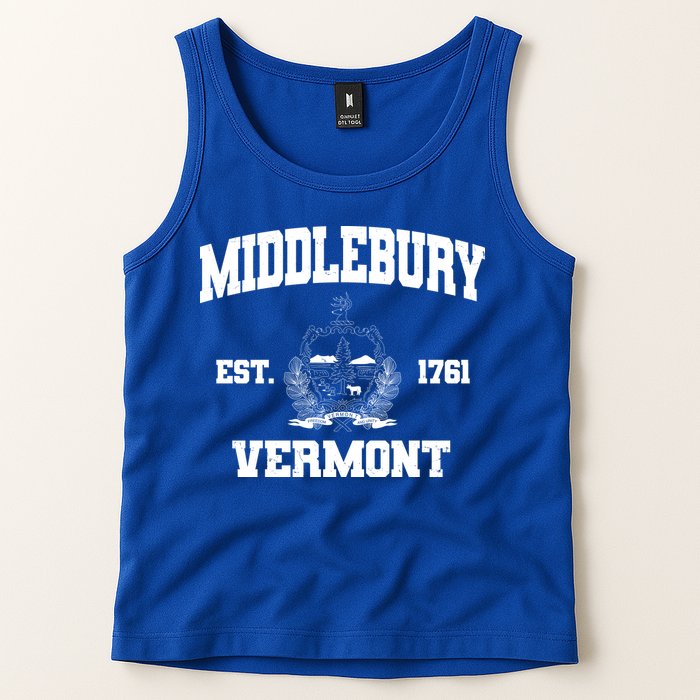 Middlebury Vermont Est 1761 Varsity Logo Tank Top